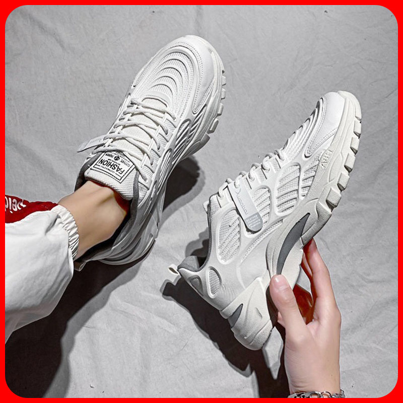 giày nam trắng mới giày thể thao nam tăng chiều cao lưới thoáng khí giày sneaker cổ thấp Ace 7453