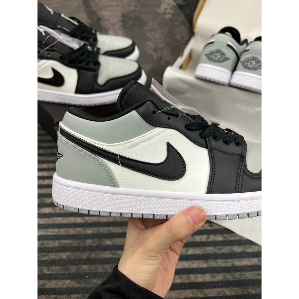 Jordan 1 Low Smoke Grey  V4  Jd Thấp Xám Trắng Cao Cấp Nhất
