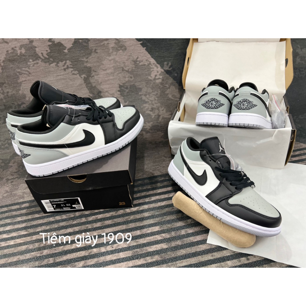 Jordan 1 Low Smoke Grey  V4  Jd Thấp Xám Trắng Cao Cấp Nhất