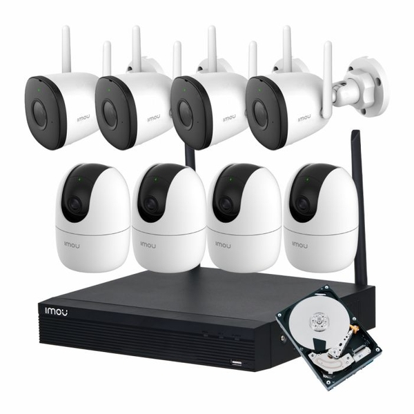 Bộ KIT 8 camera IMOU wifi, bộ camera không dây IMOU chính hãng