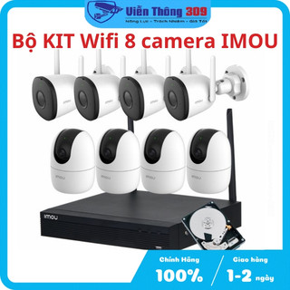 Bộ kit 8 camera imou wifi, bộ camera không dây imou chính hãng