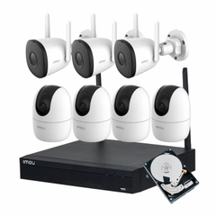 Bộ KIT 8 camera IMOU wifi, bộ camera không dây IMOU chính hãng