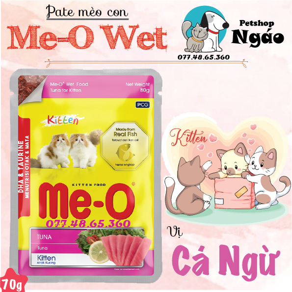 Thức ăn mèo Pate Me-o Wet Thái Lan 80g __