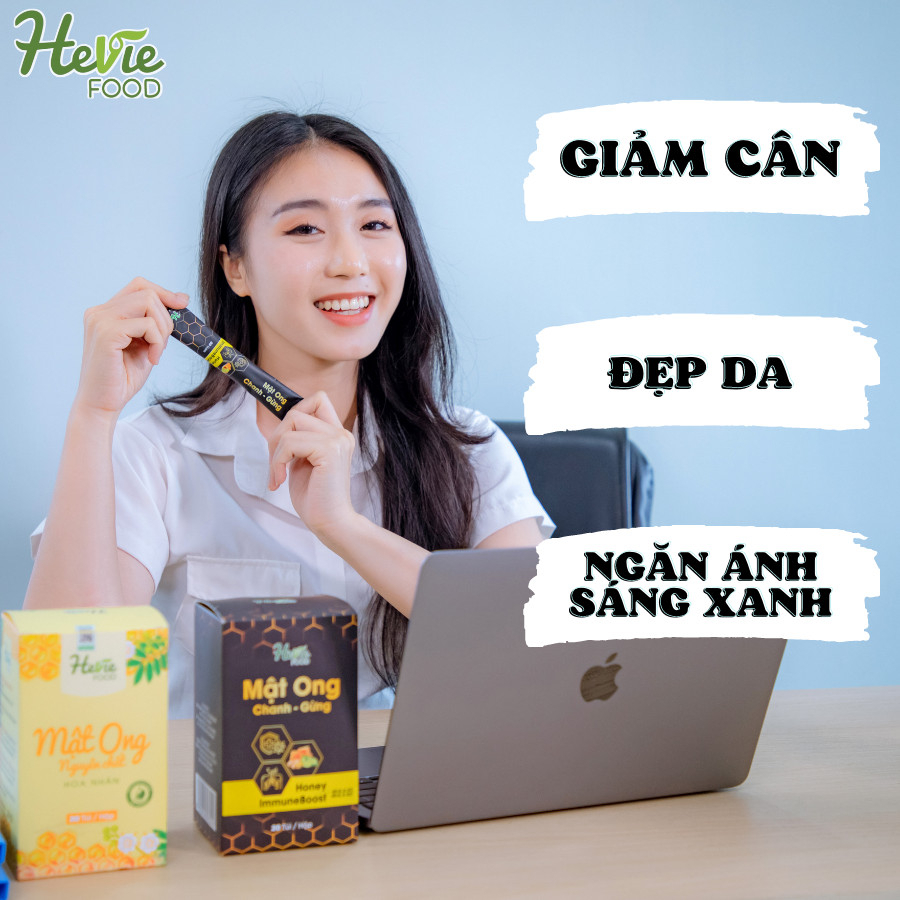 Mật ong chanh gừng, chanh nghệ, cam gừng sả chăm sóc sức khỏe 20Gr x 20 túi Heviefood