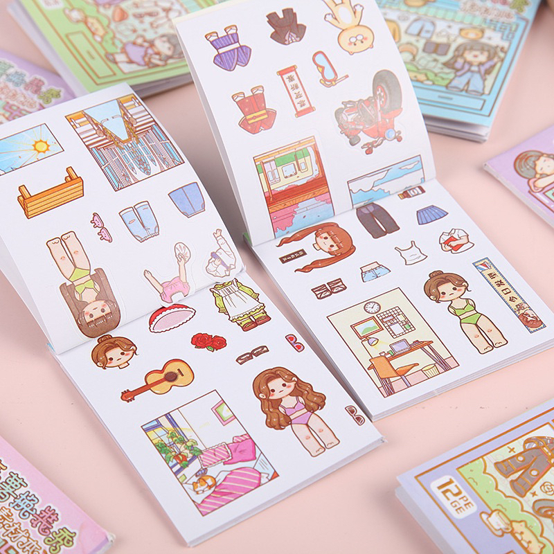 Sổ tay Sticker trò chơi thay y phục 12 tờ cho bé