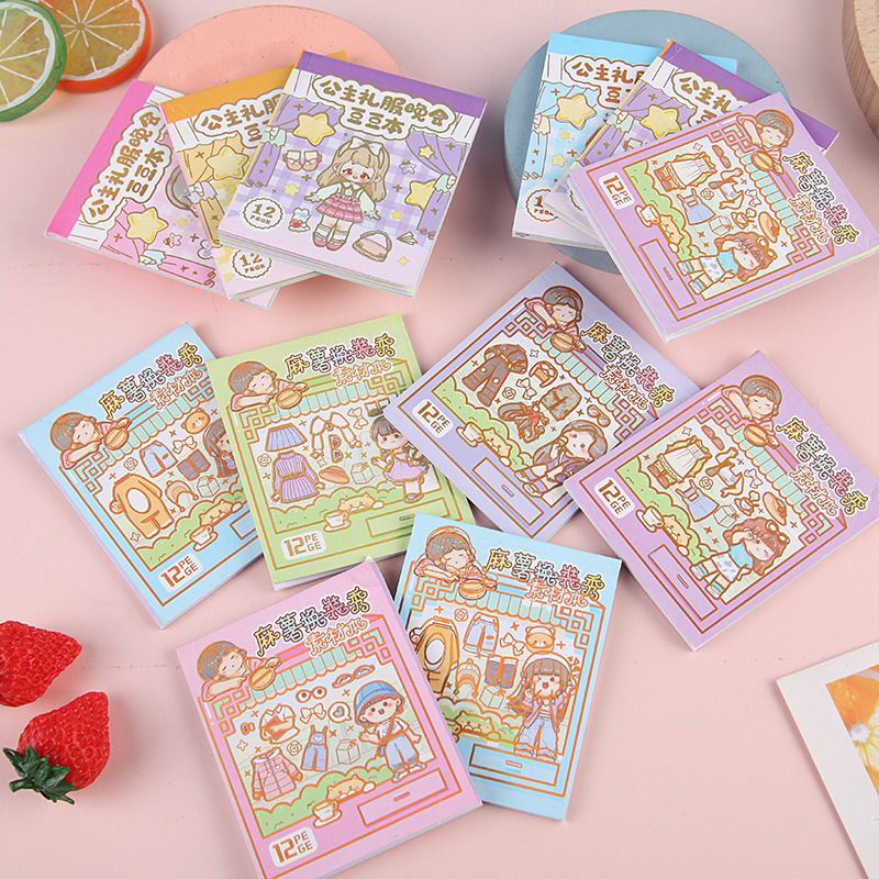 Sổ tay Sticker trò chơi thay y phục 12 tờ cho bé