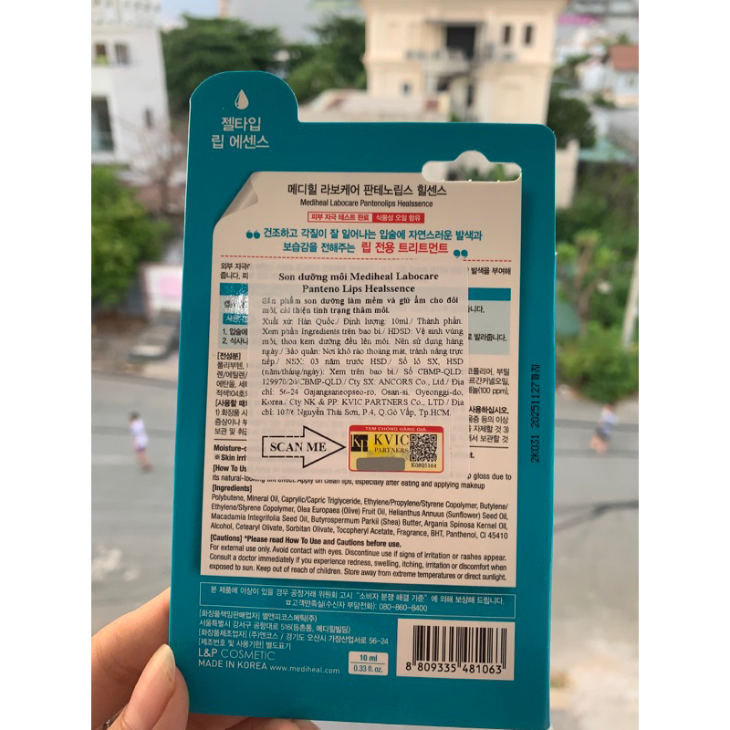 Son Dưỡng Môi Mediheal ban ngày, ban đêm  10ml