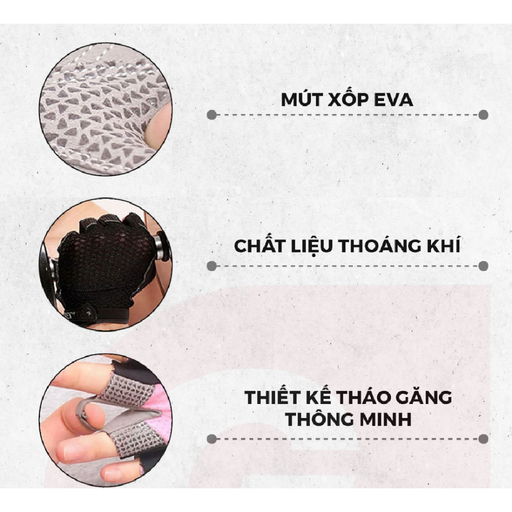 Găng tay cao cấp Gymstore.vn Premium Glove, chất liệu mềm mại, thoáng khí