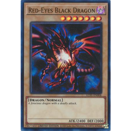 Thẻ bài Yugioh [TCG - UK]: Red-Eyes Black Dragon - LC01-EN006 - Ultra Rare Limited Editon