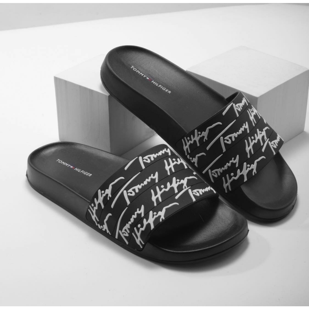 Dép Chính Hãng Tommy Hifiger Dolio Slide Shop Xám Store