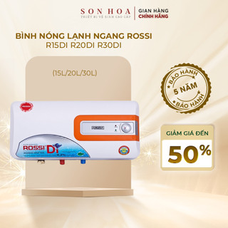 Bình nóng lạnh ngang rossi 15l/20l/30l r15di r20di r30di tiết kiệm điện