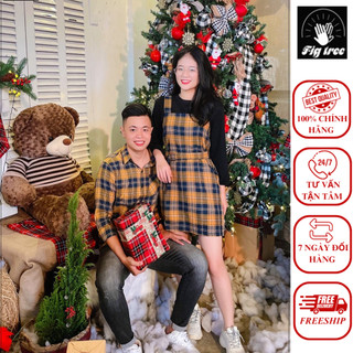 Set đồ đôi Fig Tree sọc caro vàng cực xinh<3