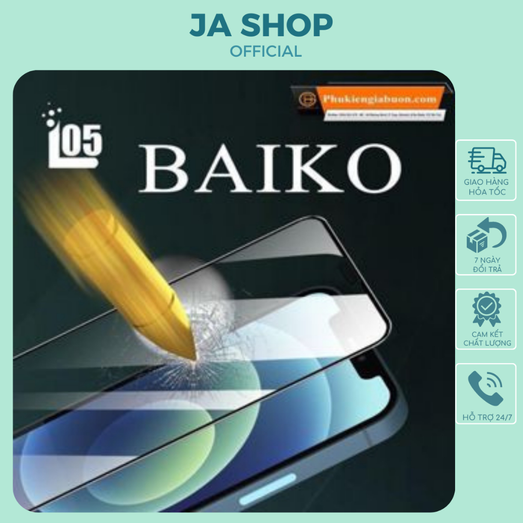 Kính Cường lực iphone BAIKO Kingkong Dành Cho IPHONE 6PLUS ĐẾN 13PROMAX ++ (JA Shop)
