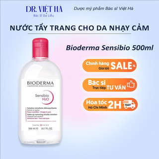 Nước Tẩy Trang Bioderma Dành Cho Da Nhạy Cảm dịu nhẹ không gây kích ứng, không khô, căng da 500ml Sensibio H2O