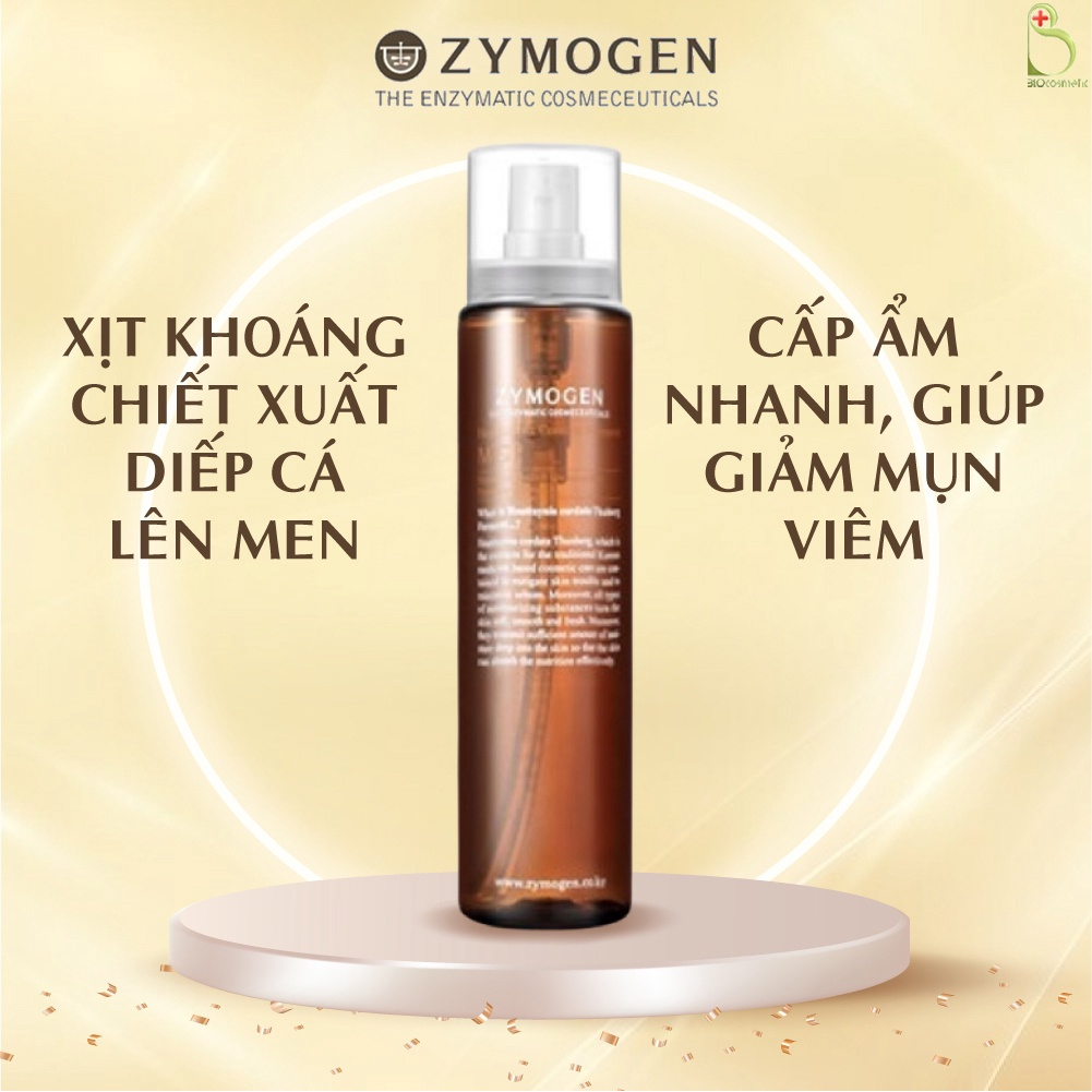 Xịt khoáng diếp cá Zymogen 135ml cấp ẩm, làm sạch da, loại bỏ dầu thừa, bã nhờn