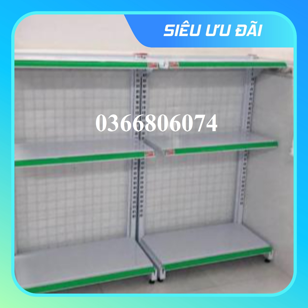 Kệ siêu thị sát tường cao 1m2 x dài 70cm