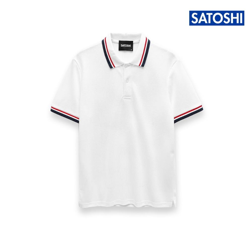 |Satoshi| Áo Polo Diamond SAPL59 viền cổ sọc 3 màu chất Pique dáng ôm