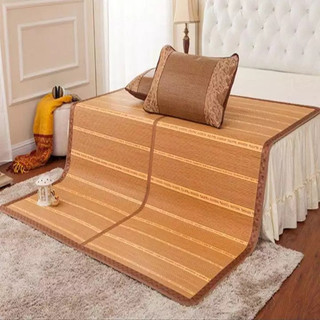 Chiếu Trúc Tăm Họa Tiết Vân Gỗ lót lụa,Chiếu Điều Hòa Cao Cấp