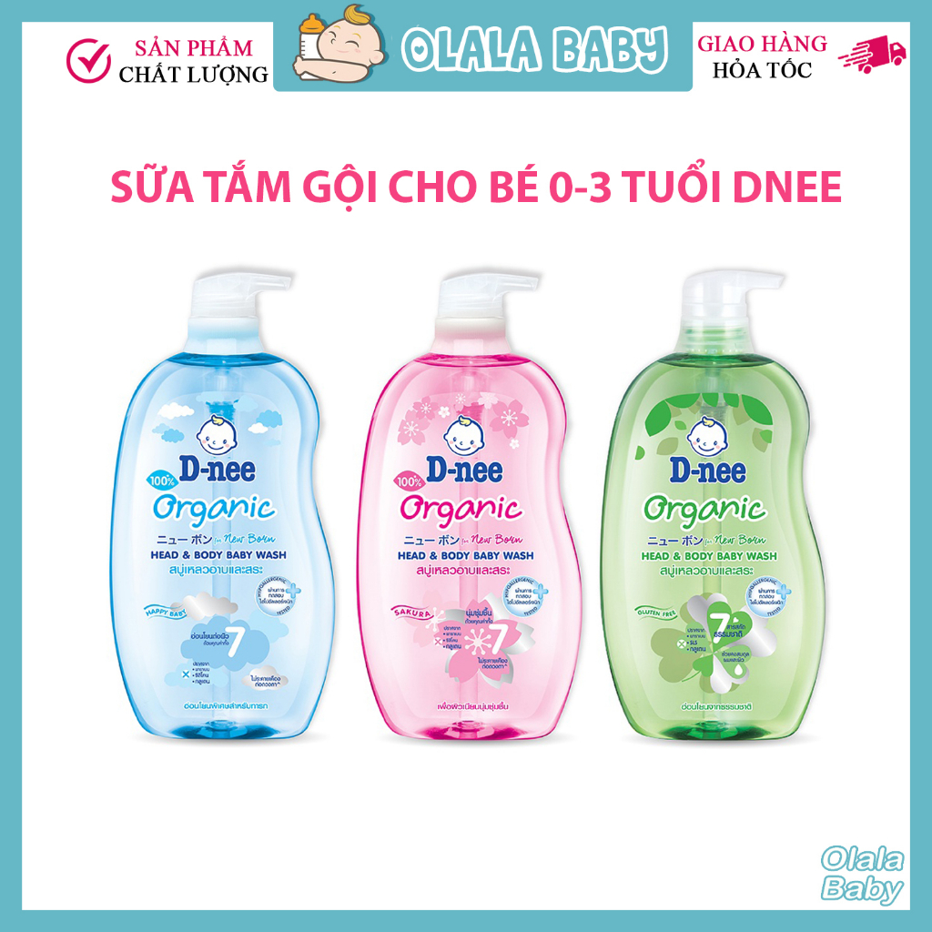 [Chính hãng - Tem Đại Thịnh] Tắm gội toàn thân em bé (tuổi 0+) - DNEE Organic  [Olala Baby]