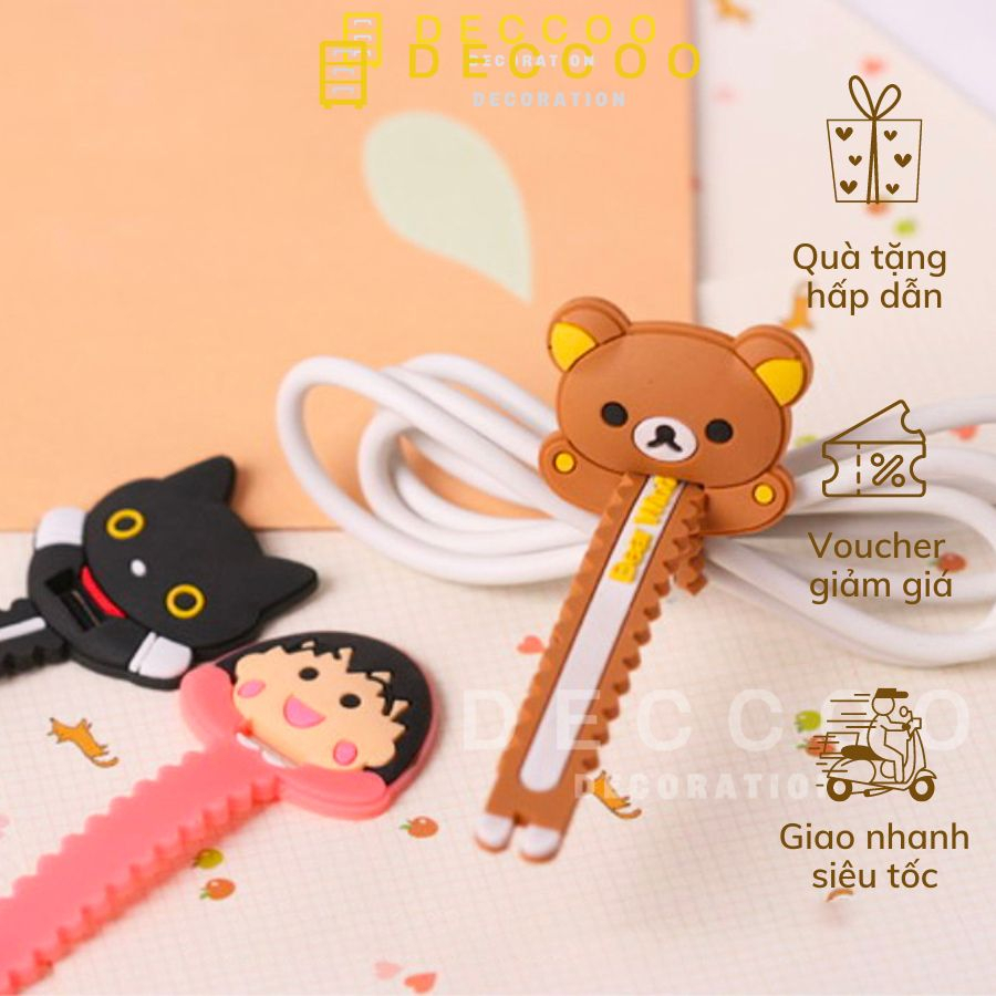 Dây Buộc Cáp, Dây Quấn Dây Điện, Tai Nghe Hình Gấu Nâu
