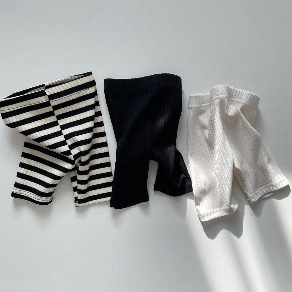 Quần legging đùi cho bé gái 3 màu chất liệu thun tăm co giãn mềm mát hàng qccc