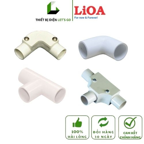 Cút Chữ L, T Không Nắp Che Và Có Nắp Che Phi 16,20,25,32 LiOA/SINO [CHÍNH HÃNG]