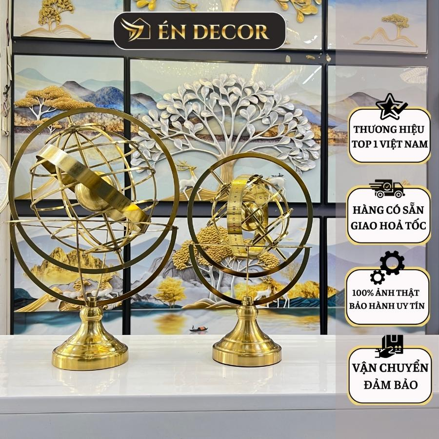 Đồ decor trang trí mô hình ÉN DECOR quả màu đồng trang trí nhà cửa phòng khách Bắc Âu hiện đại