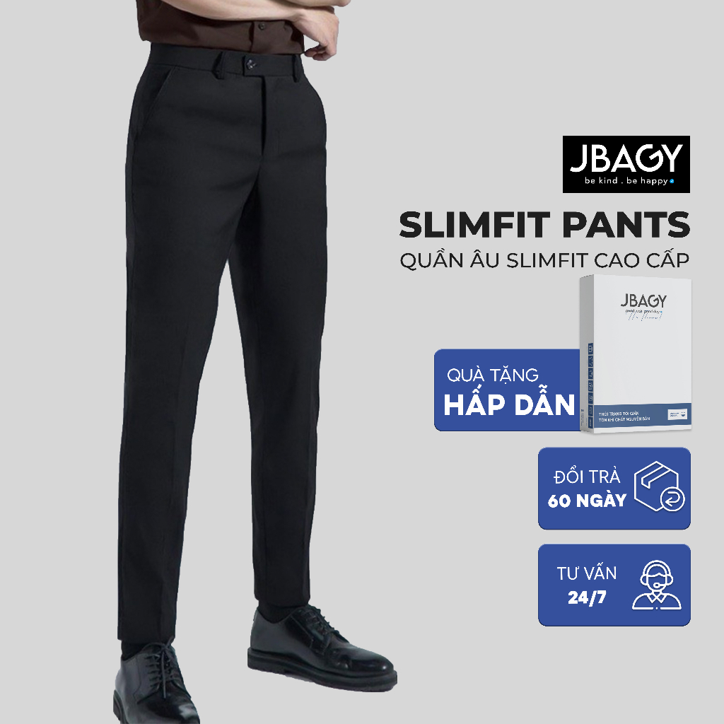 Quần tây âu nam Vải Chéo Tuytsi 79 dáng ôm slimfit ống đứng phù hợp đi học, đi làm công sở JBAGY -JA04