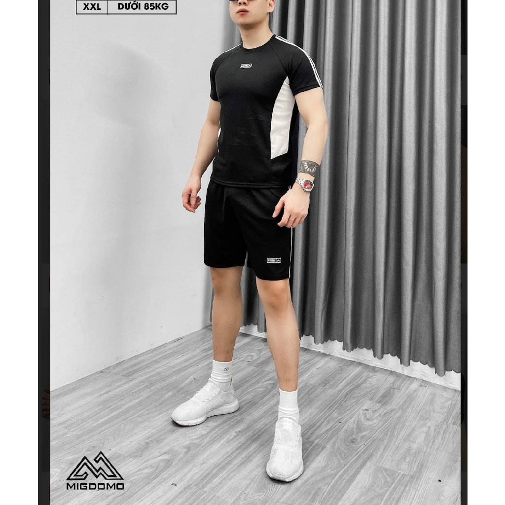 Bộ Thể Thao Nam Cộc Tay Cao Cấp Mùa Hè ,Bộ Quần Áo Mặc Nhà Chất Thun Co Giãn năng động thời trang Azila BN353