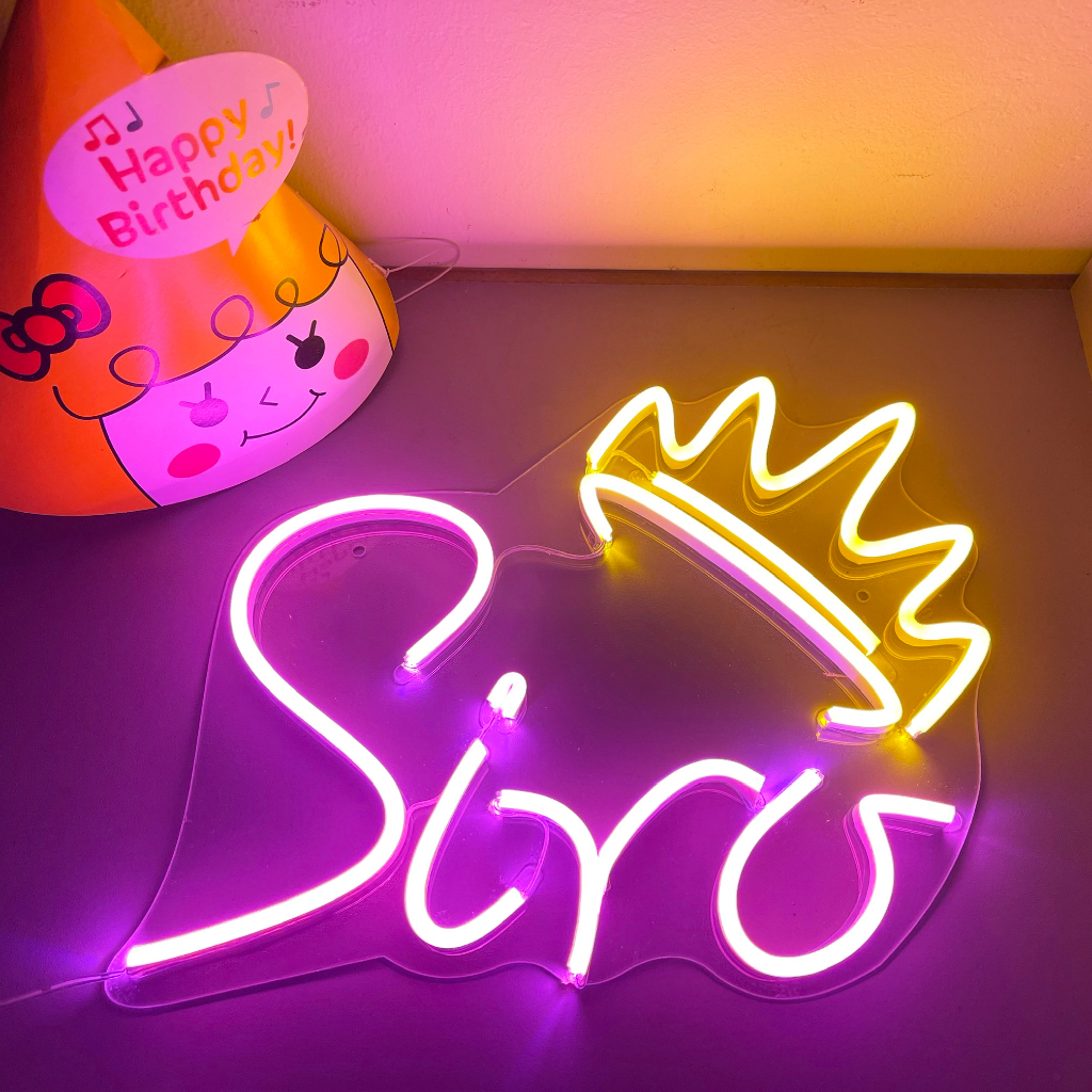 Đèn Led neon theo tên yêu cầu đèn led chữ Decor Trang trí phòng ngủ Dán tường neon light