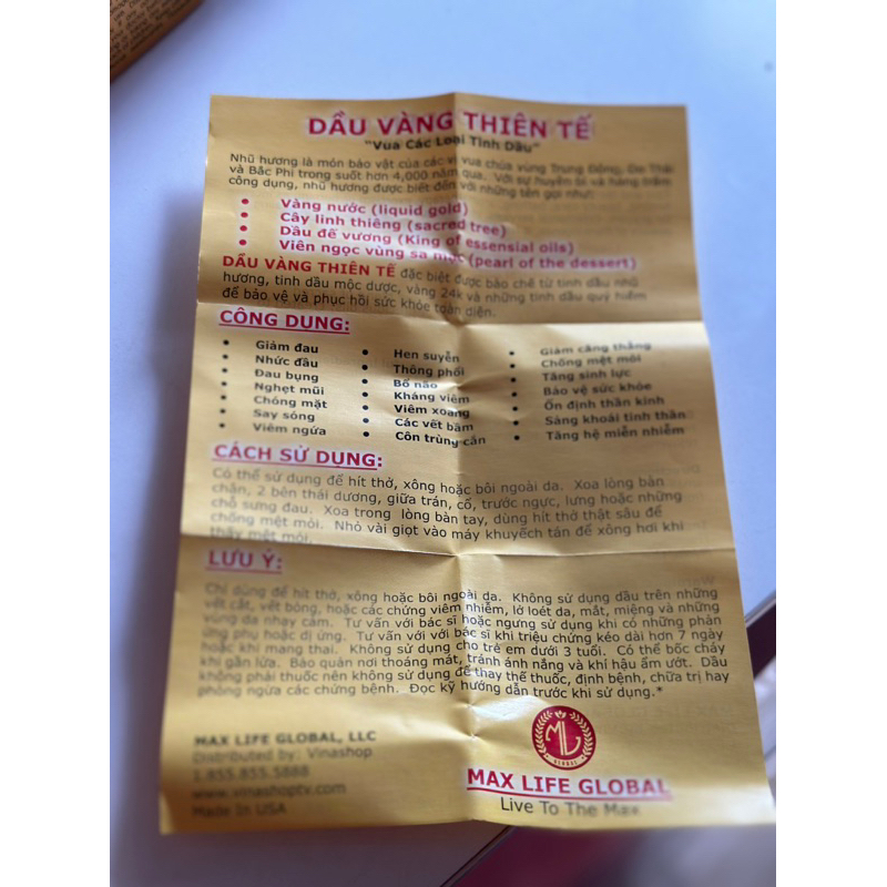 DẦU VÀNG THIÊN TUẾ – KING’S GOLDEN OILS