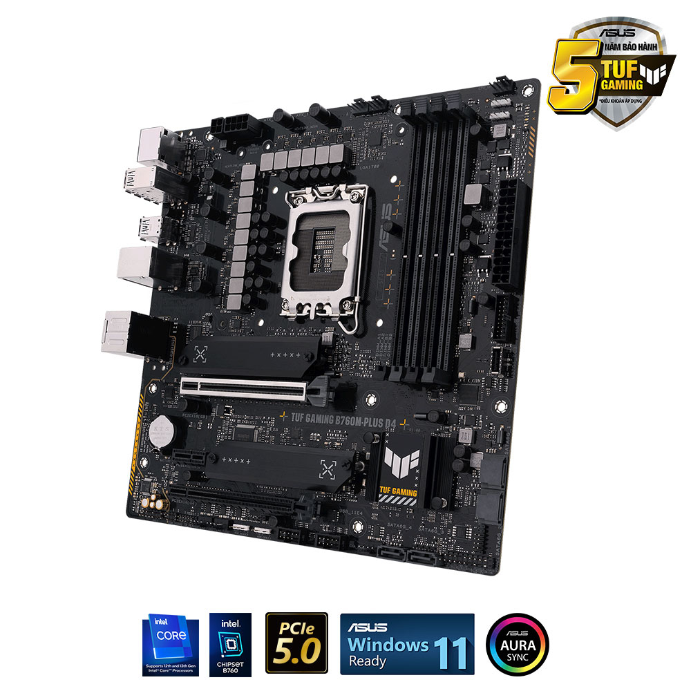 Mainboard ASUS TUF GAMING B760M-PLUS WIFI D4 - Tích hợp Wifi & Bluetooth