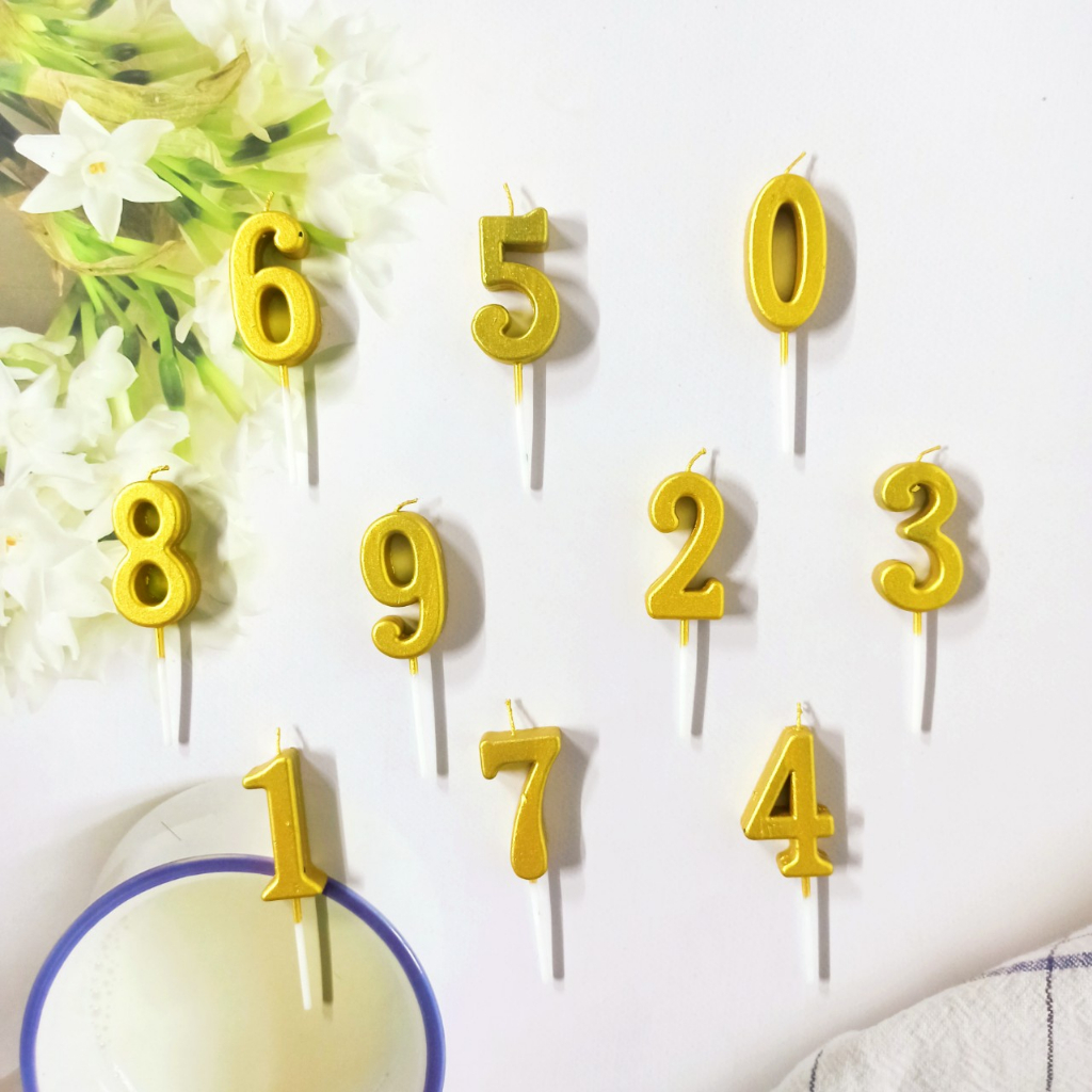 nến số nhũ vàng siêu rẻ