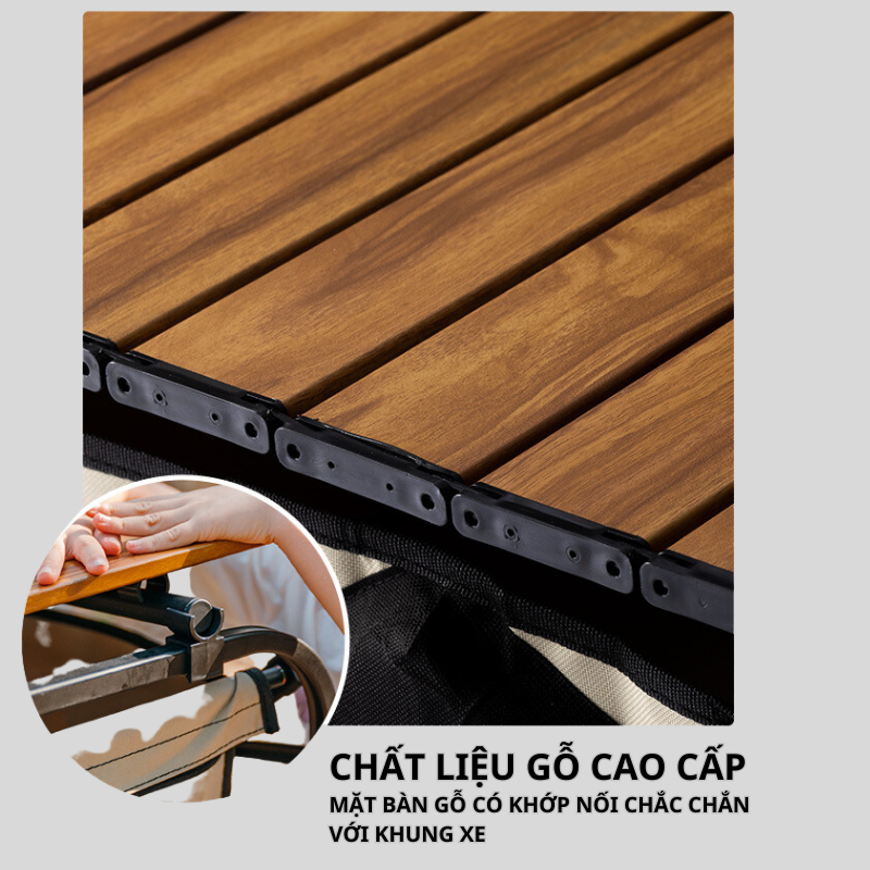 Xe Kéo Dã Ngoại Gấp Gọn NATUREHIKE - Xe Đẩy Đựng Đồ Du Lịch Dã Ngoại - XK01