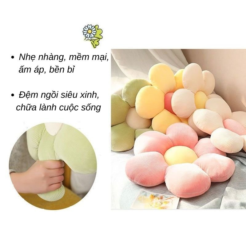 Đệm Ngồi Bệt Qin Nệm Ngồi Hình Bông Hoa Decor Siêu Xinh
