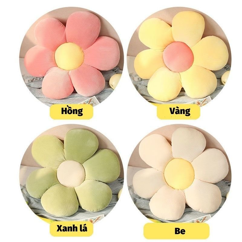 Đệm Ngồi Bệt Qin Nệm Ngồi Hình Bông Hoa Decor Siêu Xinh