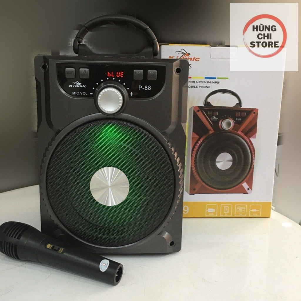 Loa Kéo Karaoke Bluetooth P88  Âm Thanh Cực Đỉnh Pin Sạc Tiện Lợi Tặng kèm mic