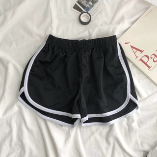 Quần đùi nữ viền sọc thể thao, chất cotton co dãn, quần đùi dáng ngắn ôm body sexy Q03