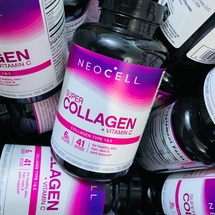Viên Uống Neocell Super Collagen Bổ Sung Collagen, Vitamin C - 2 Loại 360 Viên Và 250 Viên