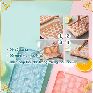 Khay làm đá,khuôn làm đá, khuôn làm thạch,khay đá silicone máy làm đá khuôn làm kem thạch bi tròn ngộ nghĩnh