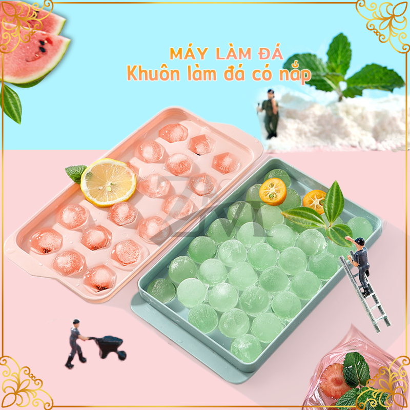 Khay làm đá,khuôn làm đá, khuôn làm thạch,khay đá silicone máy làm đá khuôn làm kem thạch bi tròn ngộ nghĩnh