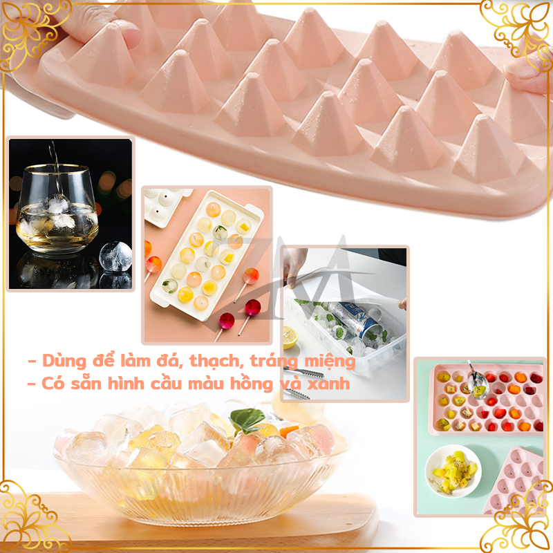 Khay làm đá,khuôn làm đá, khuôn làm thạch,khay đá silicone máy làm đá khuôn làm kem thạch bi tròn ngộ nghĩnh