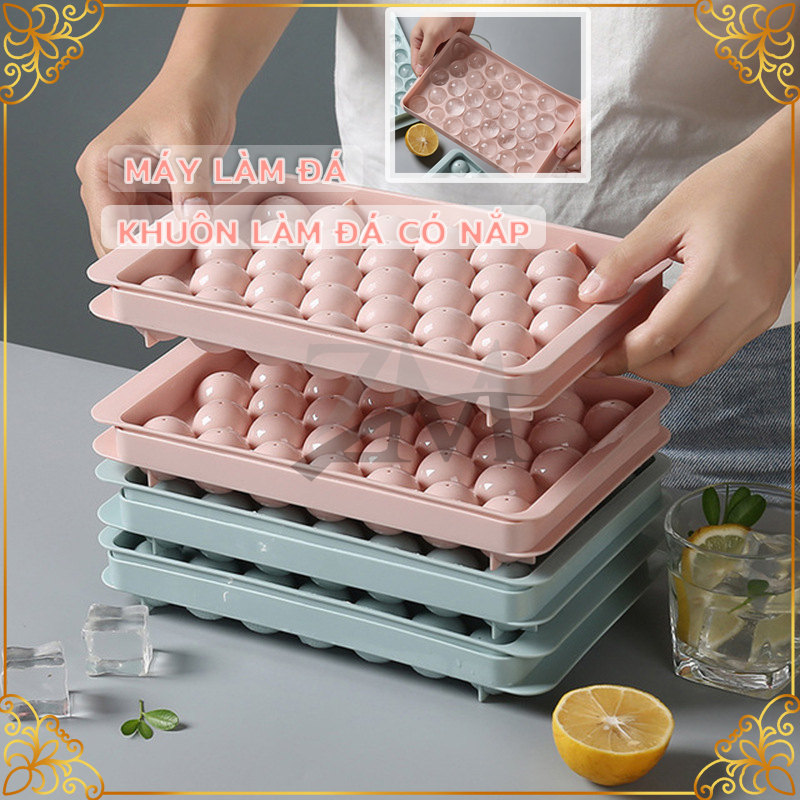Khay làm đá,khuôn làm đá, khuôn làm thạch,khay đá silicone máy làm đá khuôn làm kem thạch bi tròn ngộ nghĩnh