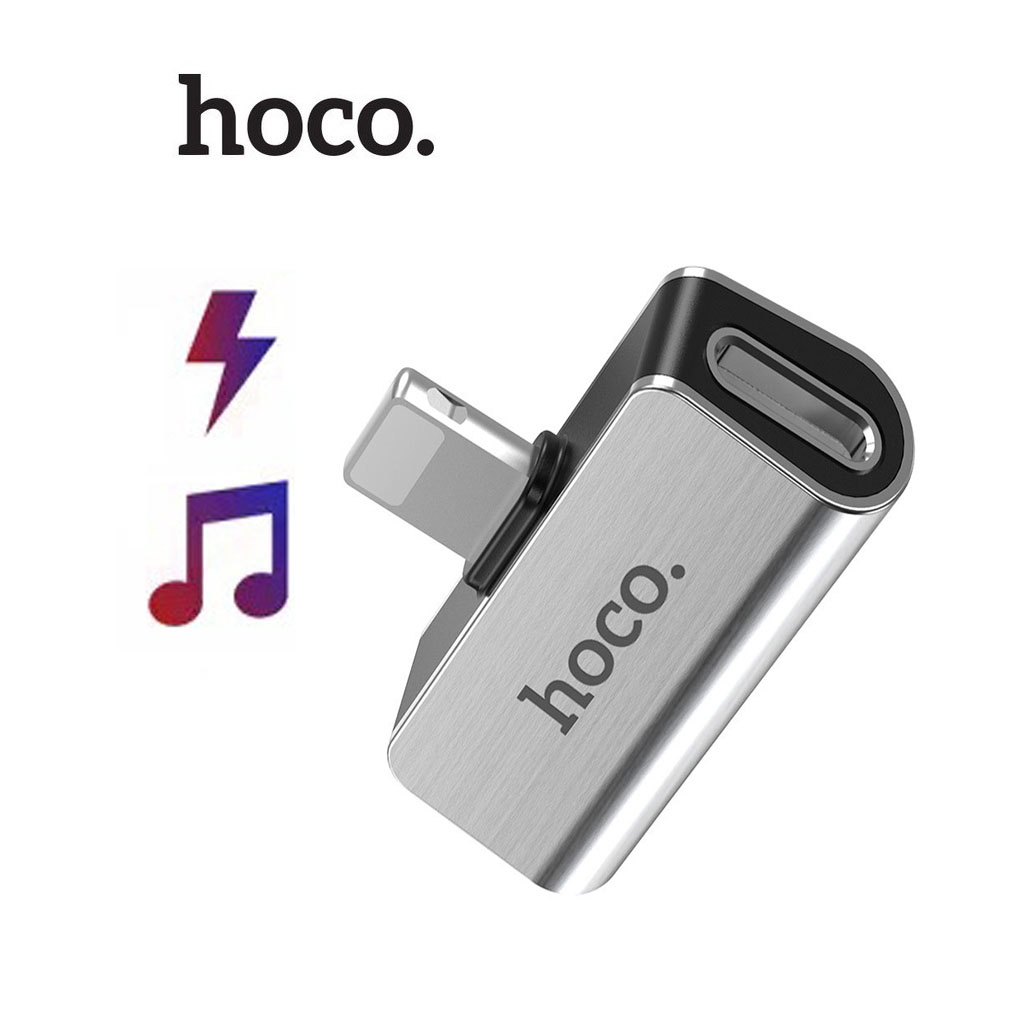 Bộ chuyển đổi âm thanh Hoco LS24 hỗ trợ vừa sạc pin vừa nghe nhạc