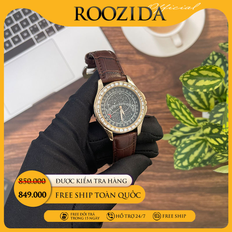 Đồng hồ nam dây da đẹp chính hãng chống nước cao cấp dải ngân hà siêu đẹp DH67