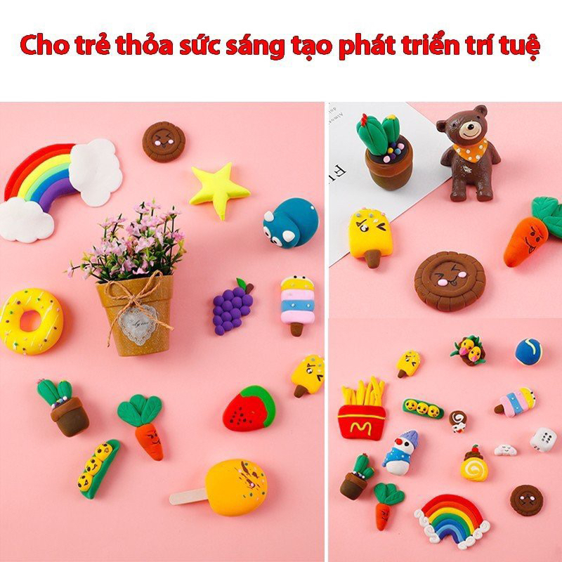 Đất sét tự khô Nhật 12/36 màu an toàn cho bé