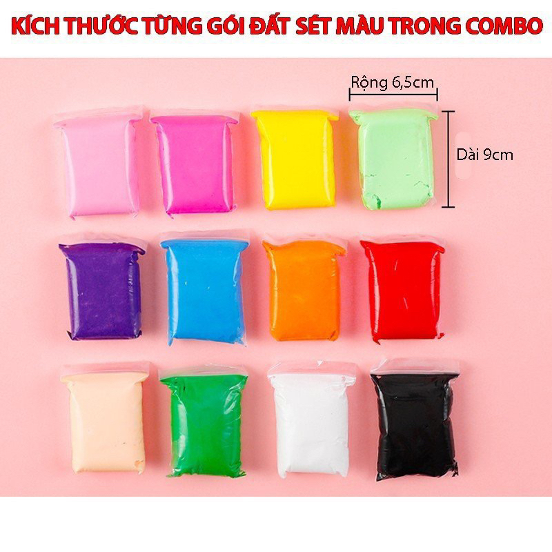 Đất sét tự khô Nhật 12/36 màu an toàn cho bé