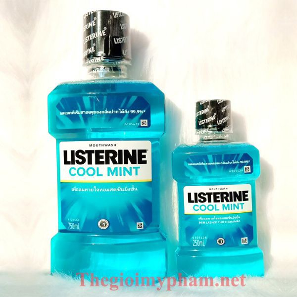 Nước Súc Miệng Listerine Diệt Khuẩn Cool Mint 750ml/250ml