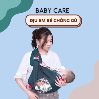 Địu Em Bé Chống Gù - chất vải thoáng khí, đa chức năng
