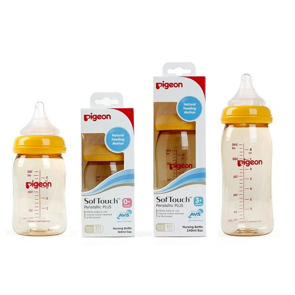 Bình sữa Pigeon cổ rộng 160ml - bình thủy tinh